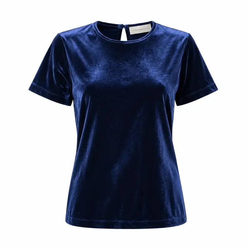 CARMEN – T-shirt in Ciniglia Blu