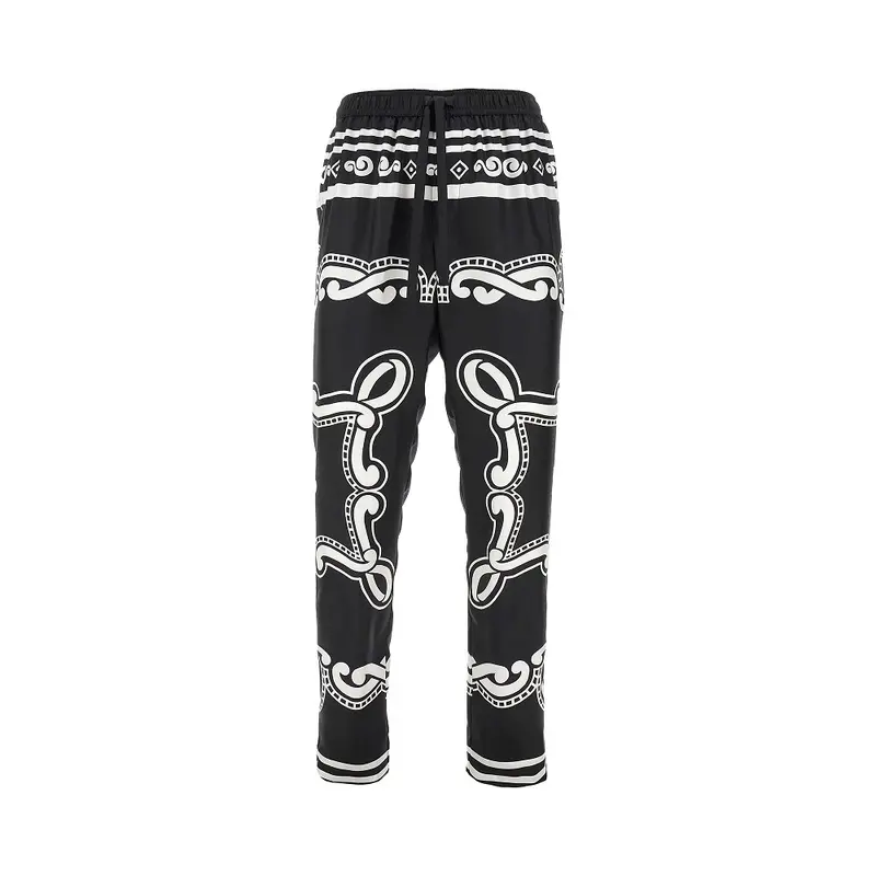Pantalone pyjama in seta stampa Bandana