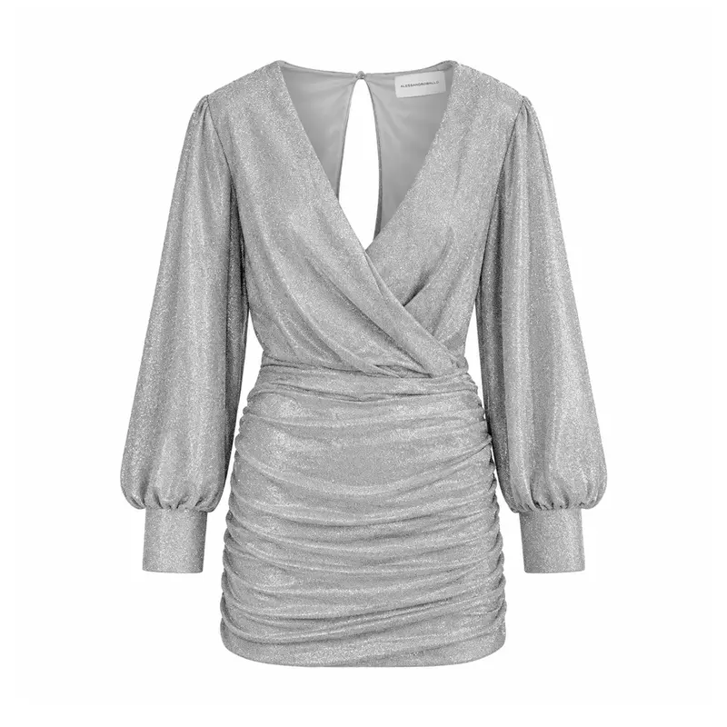ZOE - Abito Corto in Lurex Argento